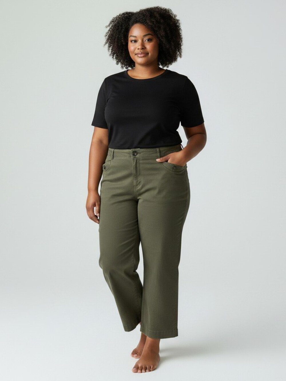 Dockers Womens Size 16 Olive Green Straight Leg Chino Casual Pants Trousers